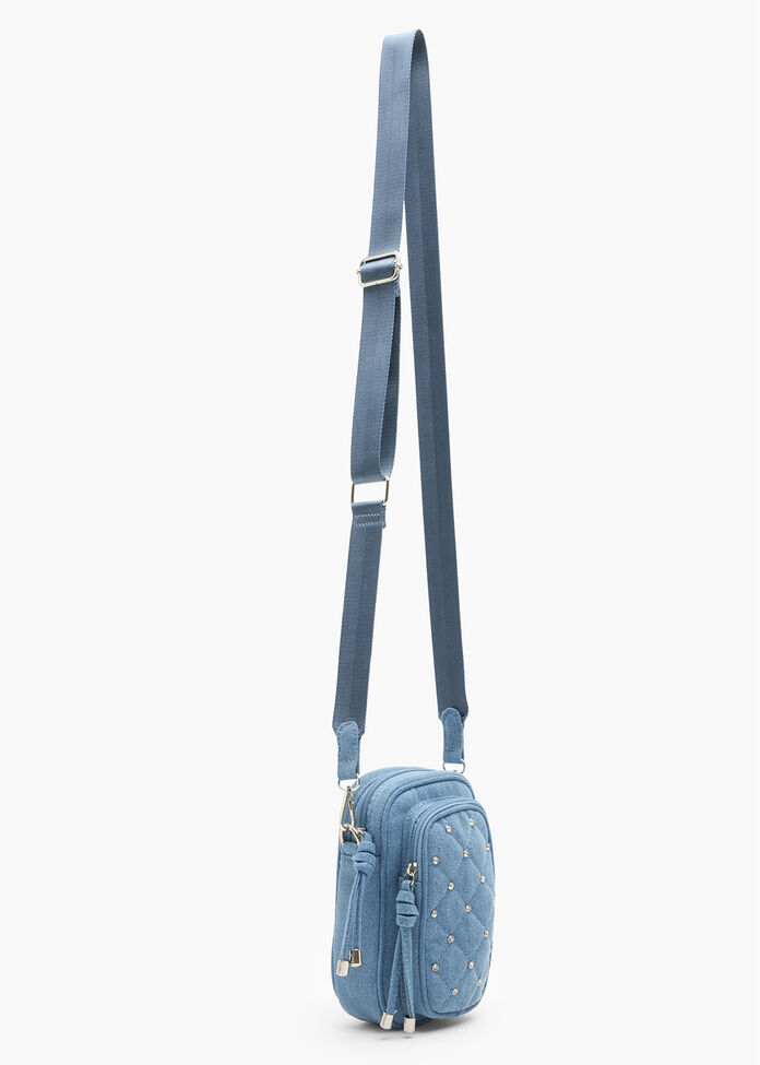 Denim Crossbody Bag, , hi-res
