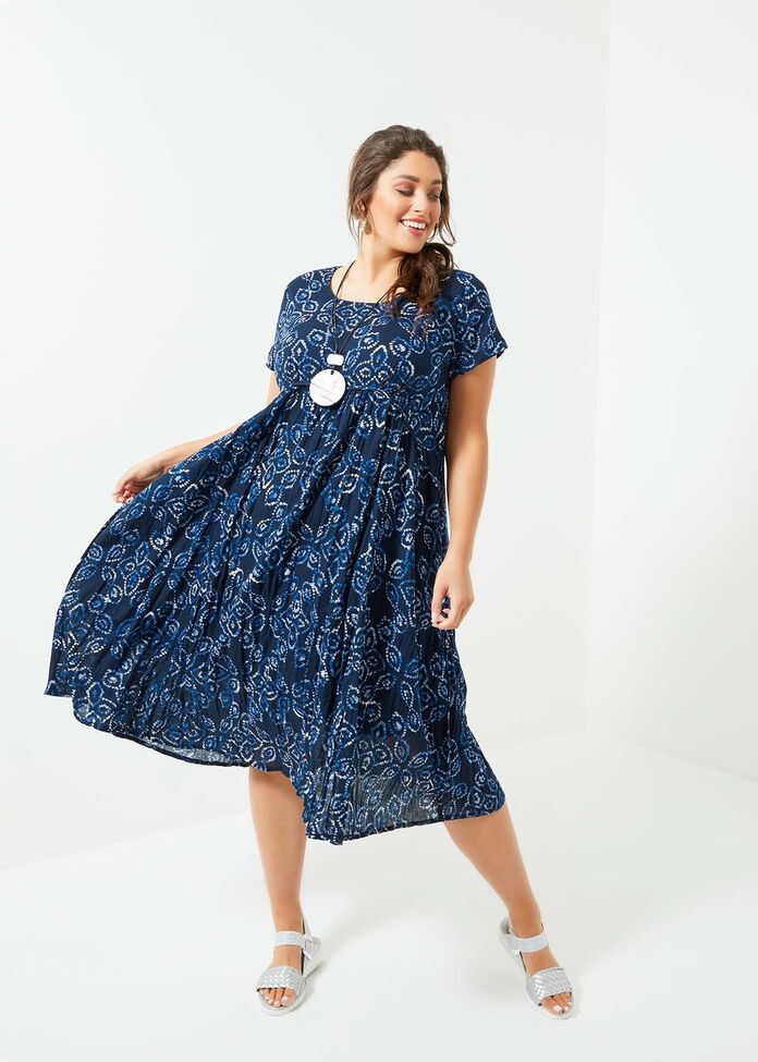 Cotton Shibori Print Dress, , hi-res