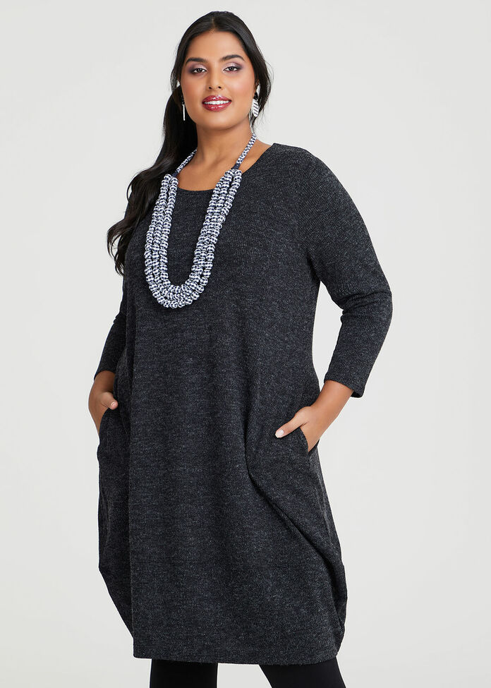 Shop Plus Size Julia Long Sleeve Snug Dress in Black | Taking Shape AU