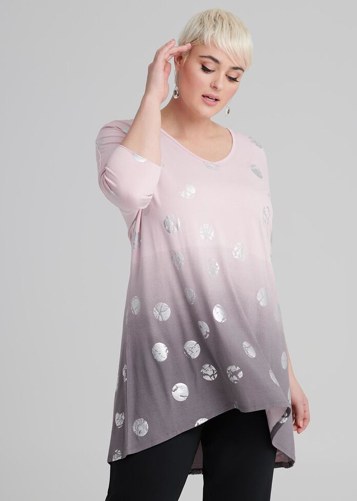 Rose All Day Foil Tunic, , hi-res