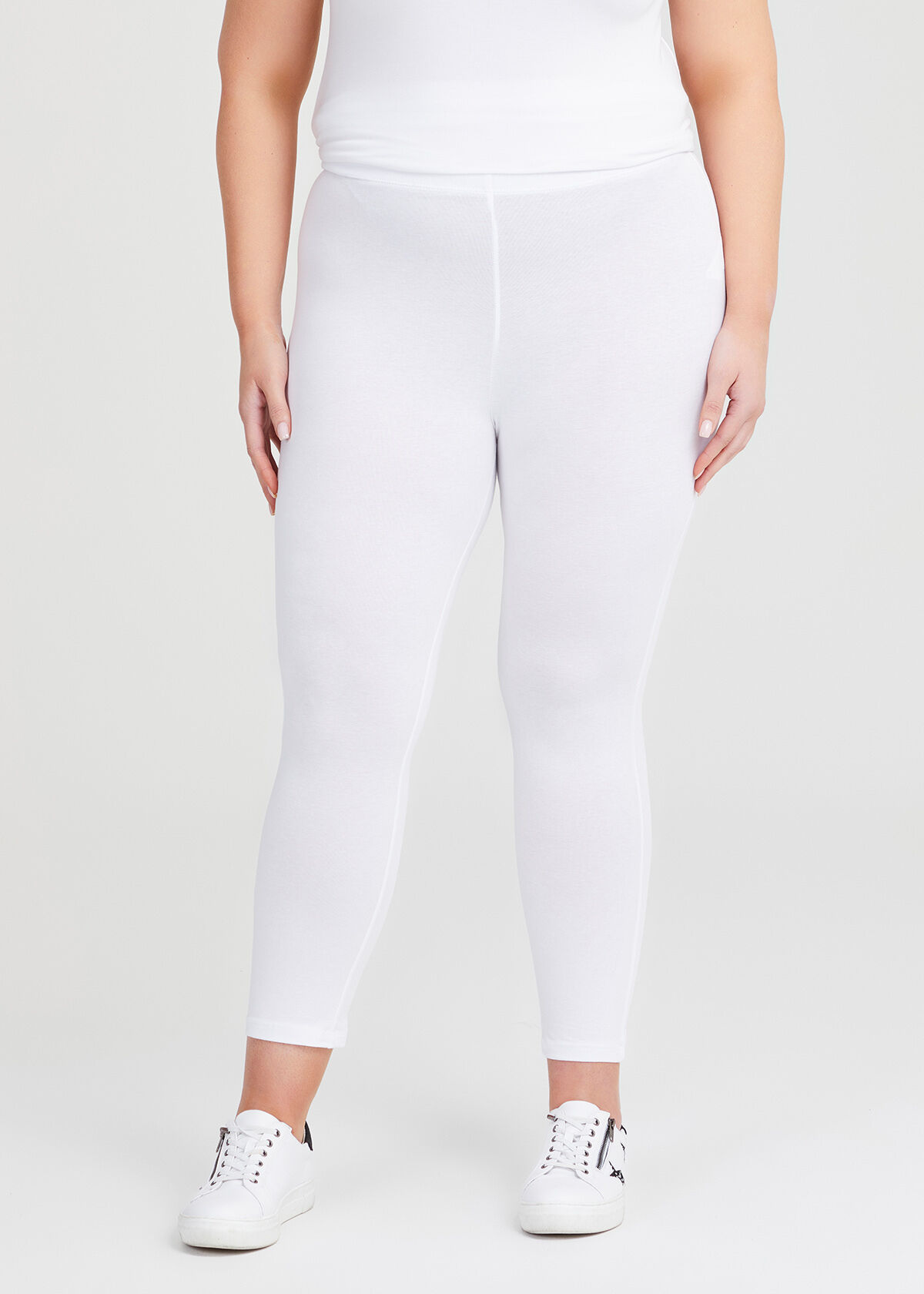 Shop Plus Size Australian Cotton 7 8 Legging in White Taking Shape NZ