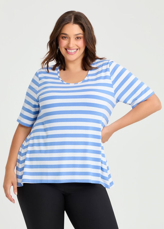 Natural Stripe Essential T-Shirt, , hi-res