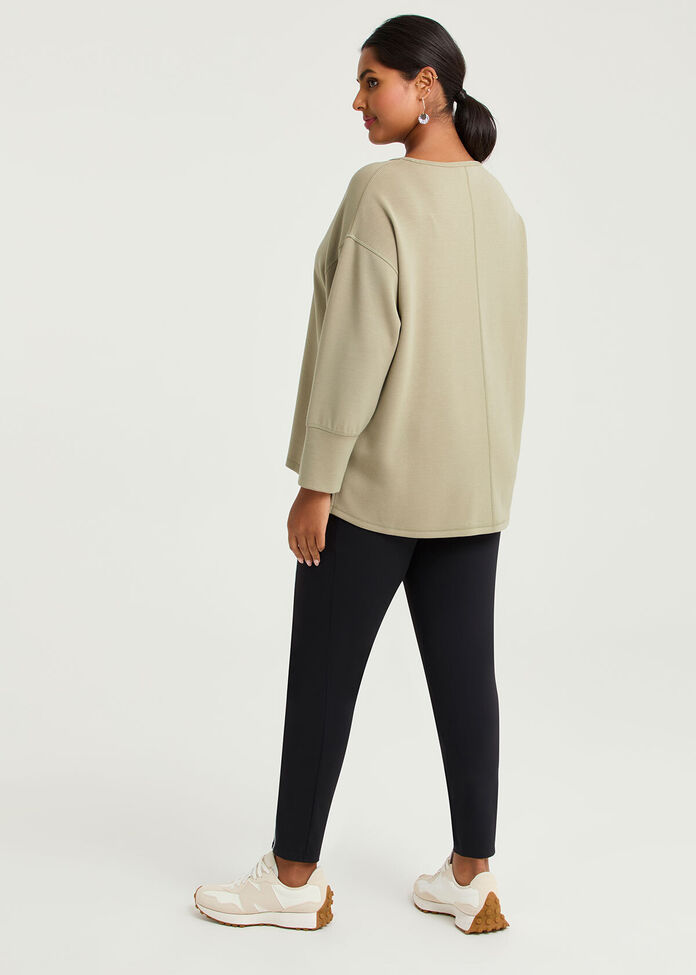 Shop Plus Size Luxe Touch Side Splits Top, Green | Taking Shape NZ