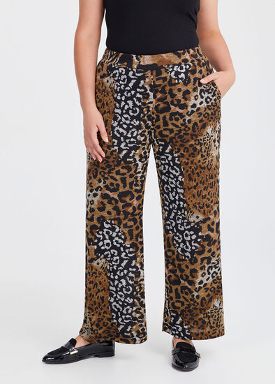 Plus Size Animal Instinct Snug Wide Leg Pant