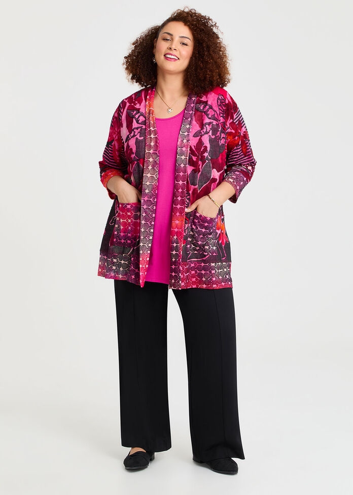 Aztec Burnout Cardigan, , hi-res