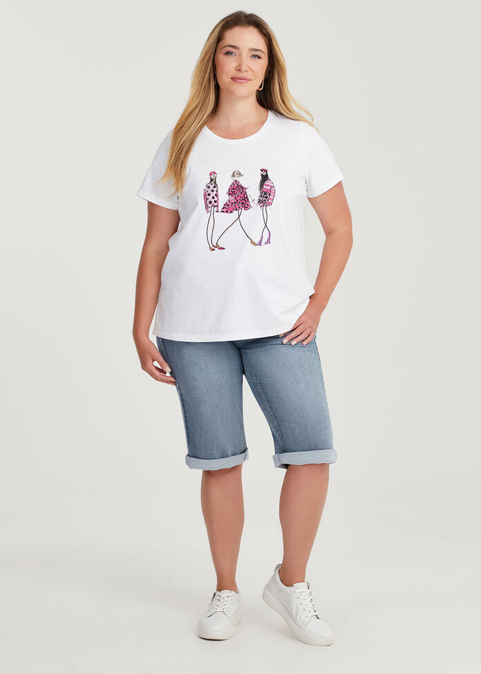 Relaxed Denim Jogger Short, , hi-res