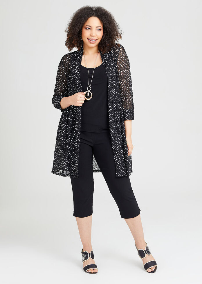 Fancy Printed Cardigan, , hi-res
