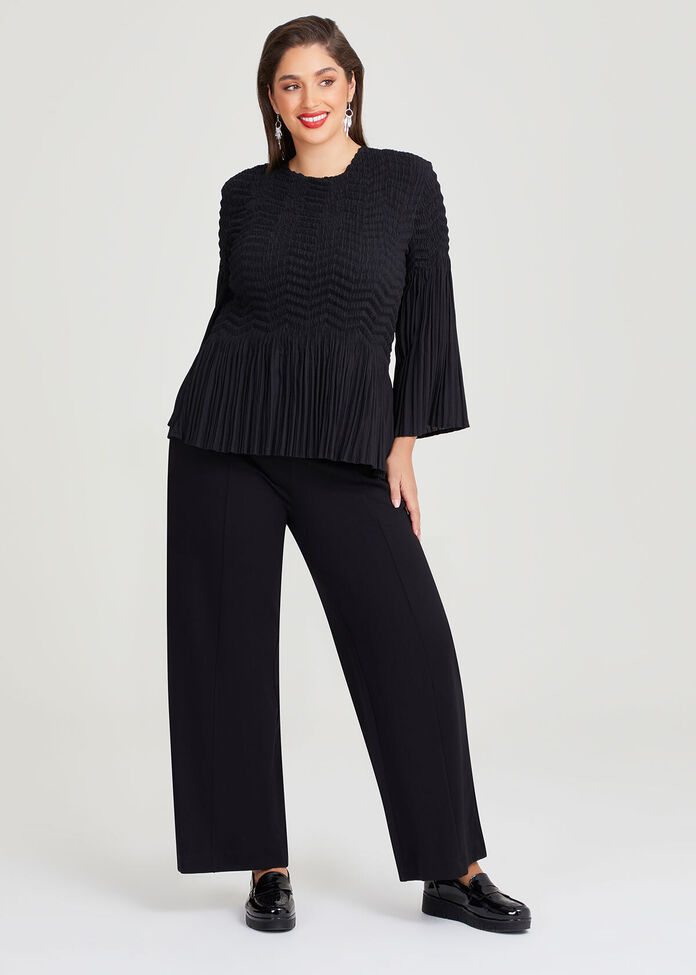 Anais Plisse Top, , hi-res