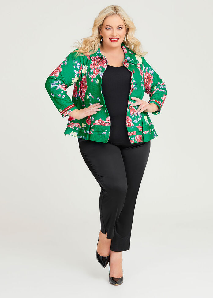 Shop Plus Size Floral Jacquard Knit Jacket in Multi | Taking Shape AU