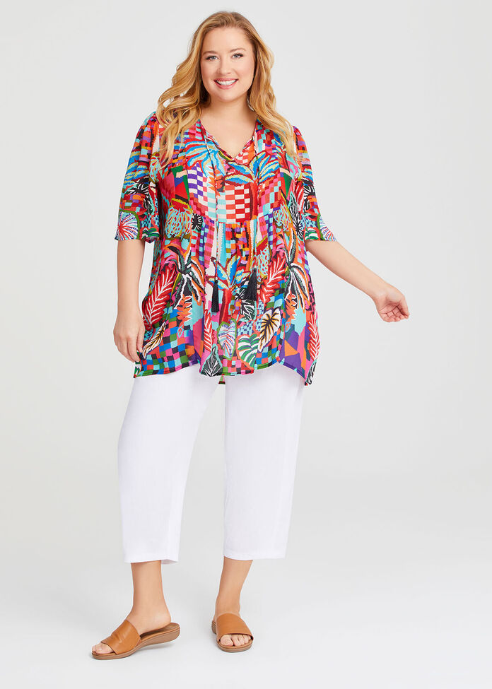 Natural Palmy Days Tunic, , hi-res