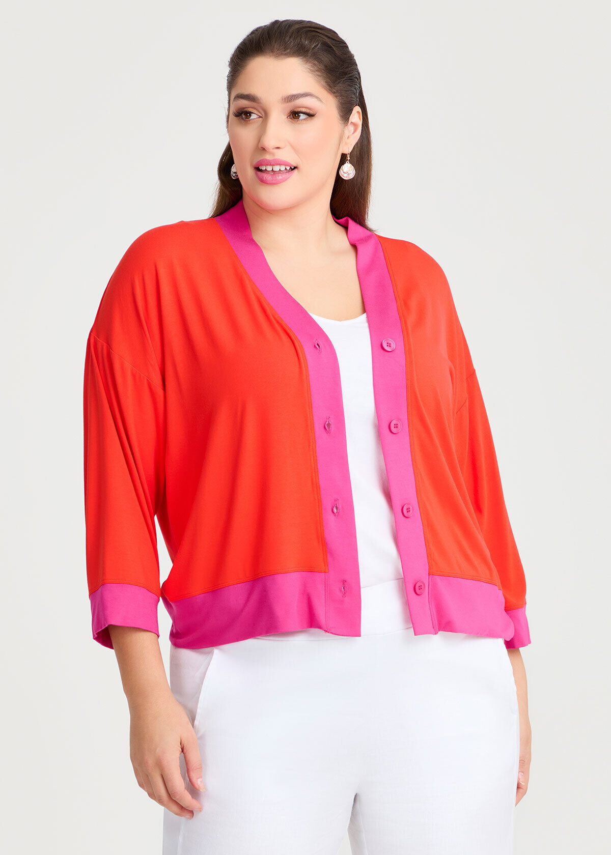 Shop Plus Size Natural Del Sol Cardigan, Orange | Taking Shape AU