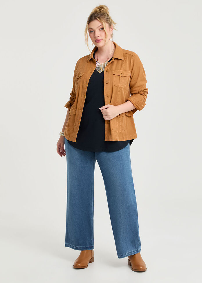 Lyocell Blend Casual Jacket, , hi-res