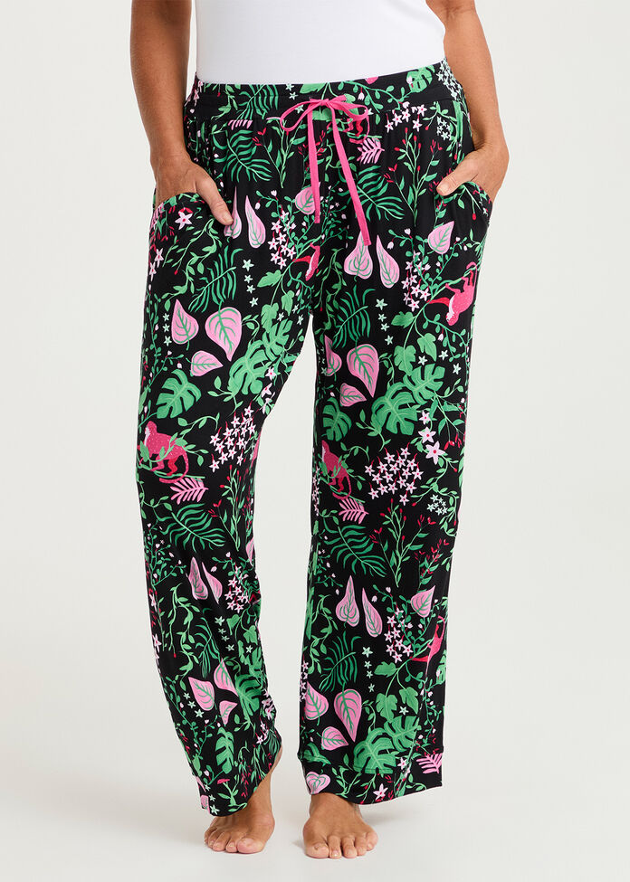 Bamboo Midnight Jungle Pj Pant, , hi-res
