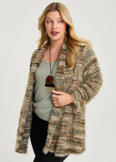 Plus Size Fluffy Cosy Cardigan