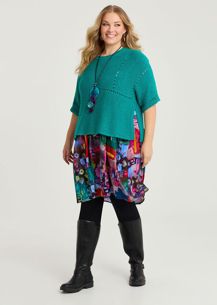 Pointelle Knit Jumper, , hi-res