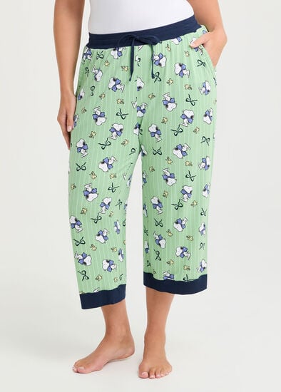 Plus Size Peanuts Snoopy Bow Pyjama Pant