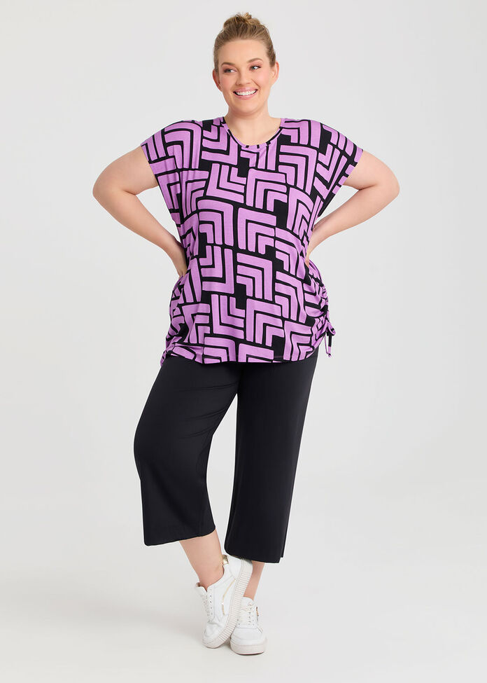 Bamboo Ruched Active T-shirt, , hi-res
