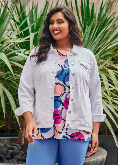 Plus Size Coloured Best Fit Denim Jacket
