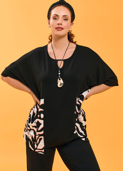 Plus Size Pocket Natural Tunic