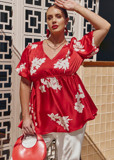 Plus Size Lady Jane Floral Top
