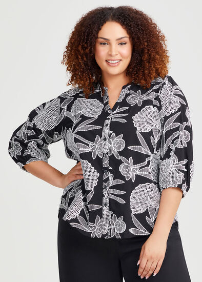 Plus Size Cotton Handcraft Top