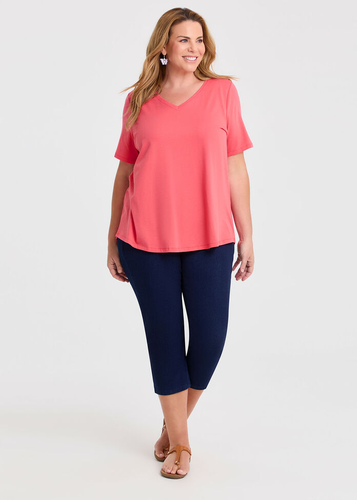 Organic Cotton V-neck T-shirt, , hi-res