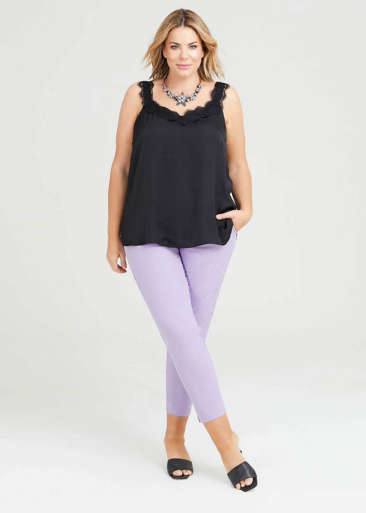 Women's plus size clearance lace tank tops
