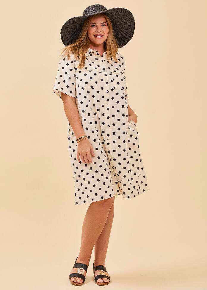 Cotton Linen Utility Dress, , hi-res