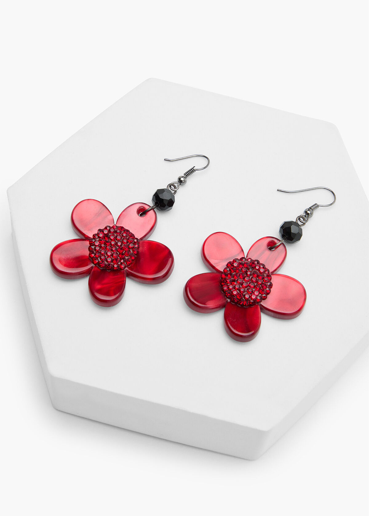 Red on sale diamante earrings