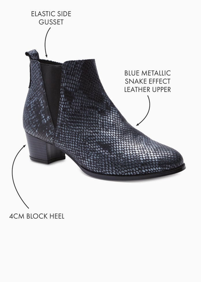 Lila Leather Snake Boot, , hi-res