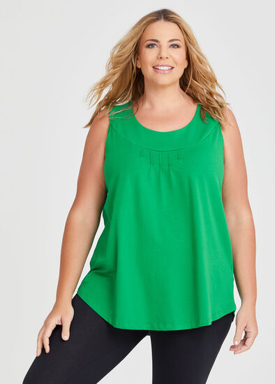 Plus Size Good Earth Australian Cotton Element Tank