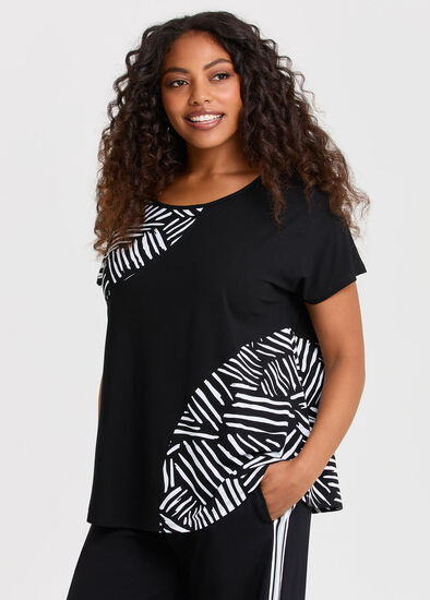 Plus Size Natural Duet Abstract Top
