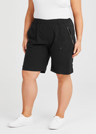 Plus Size Petite Zip Pocket Cargo Short