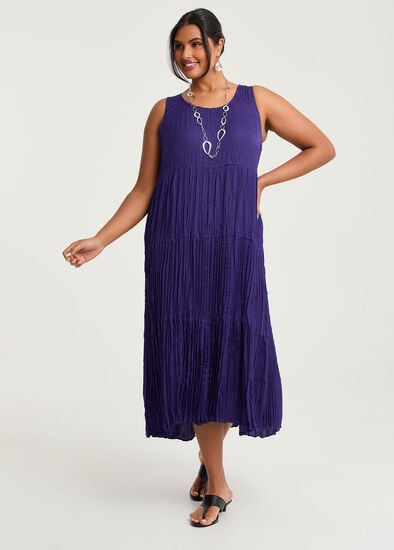 Plus Size Pleated Enya Dress