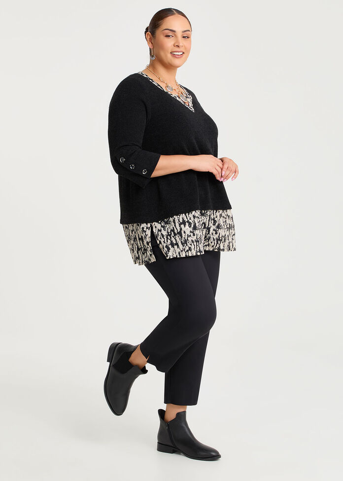 Waffle Snug & Chiffon Tunic, , hi-res