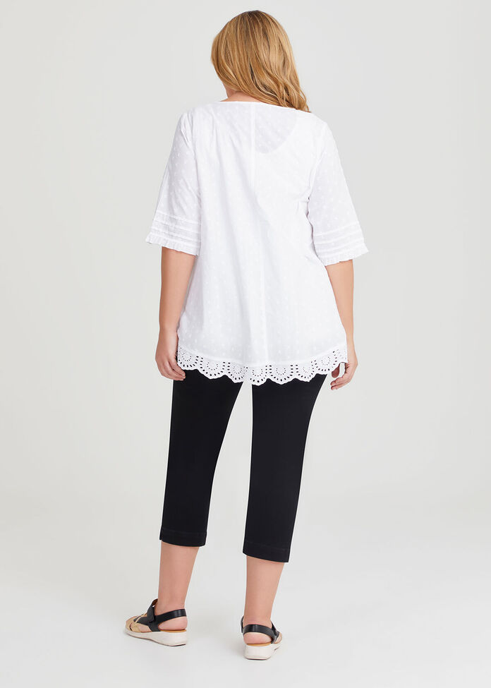 Shop Plus Size Cotton Dobby Pintuck Top in White Taking Shape AU