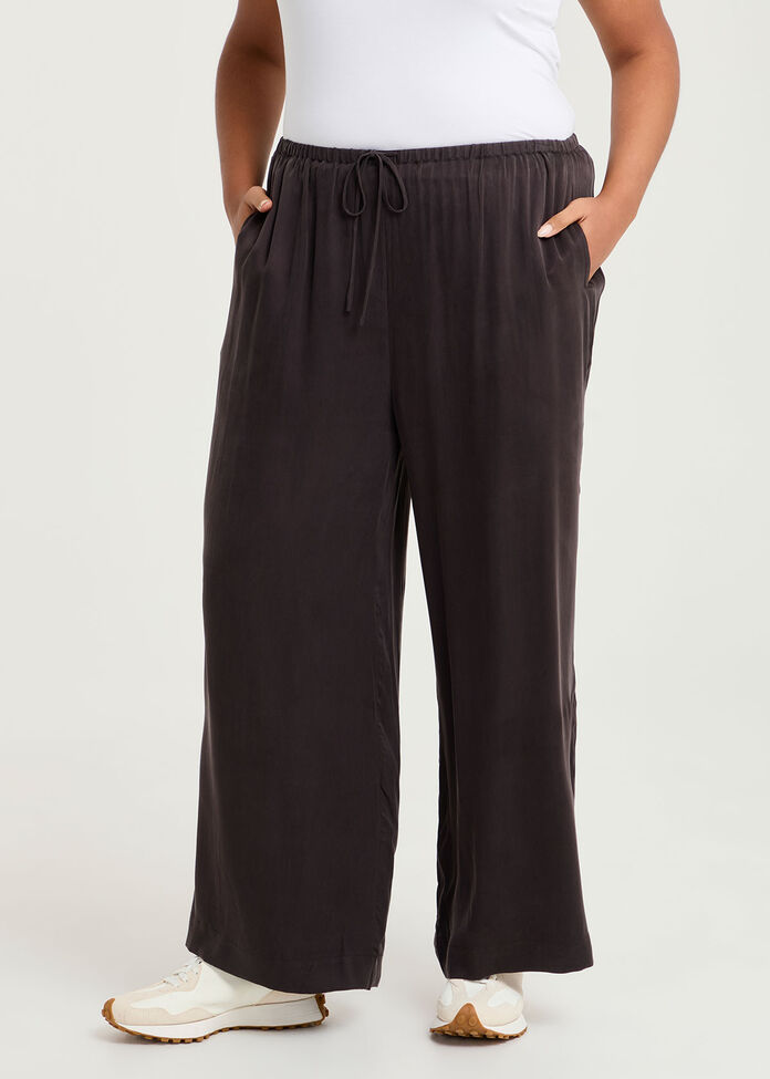 Cupro Relaxed Drawstring Pant, , hi-res