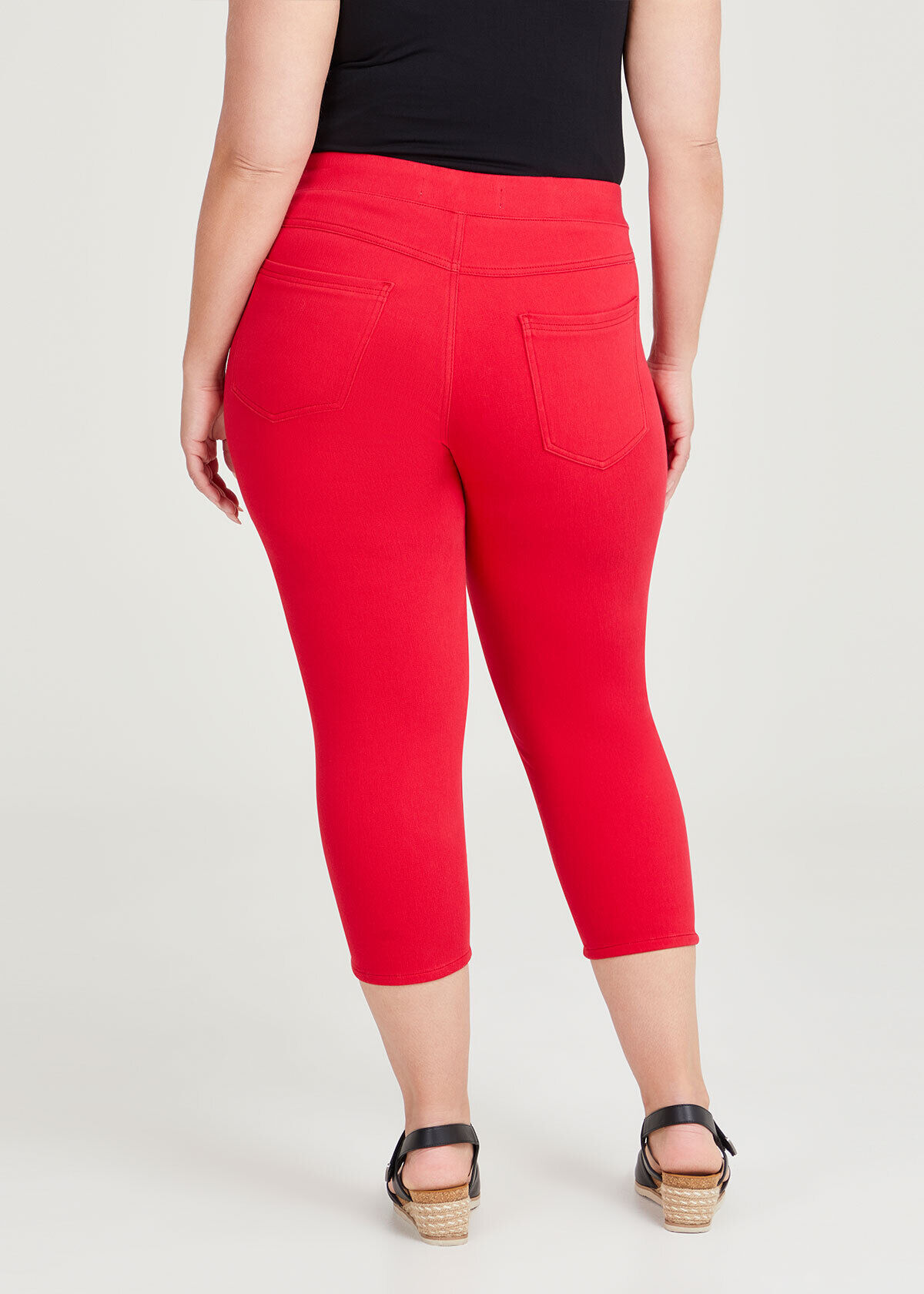 Red sales cropped jeggings
