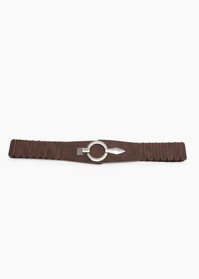 Stretch Faux Suede Belt
