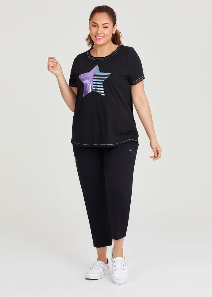 Bamboo Spliced Foil Star Top, , hi-res