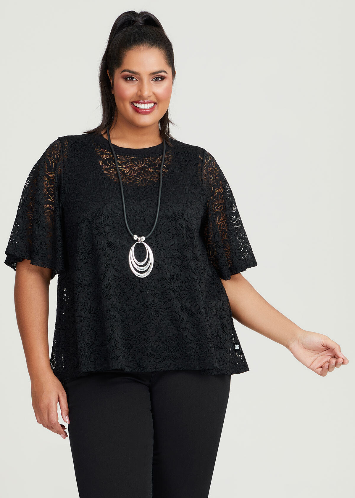 Plus size shop lace tunic