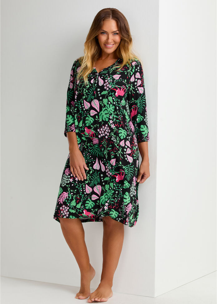 Bamboo Midnight Jungle Nightie, , hi-res