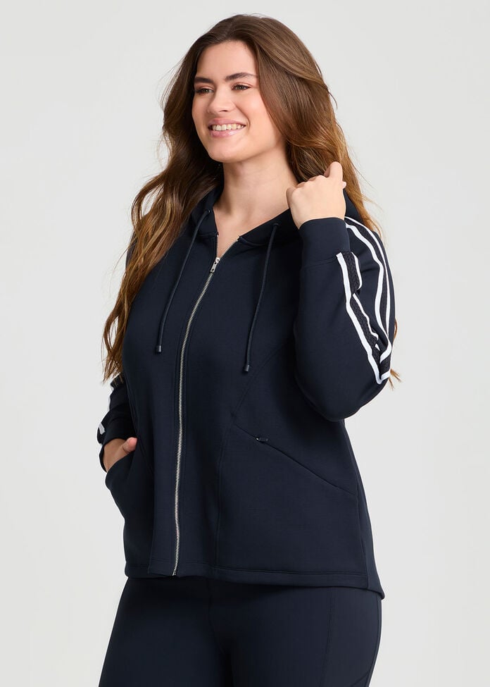 Luxe Touch Zip Through Hoodie, , hi-res