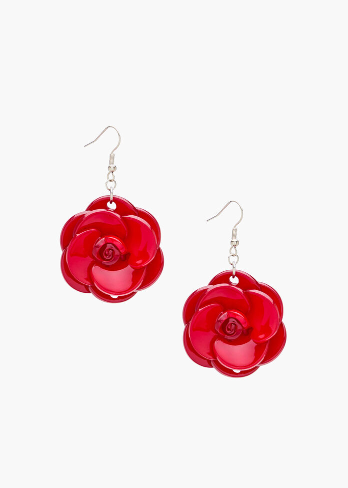 Flower Earrings, , hi-res