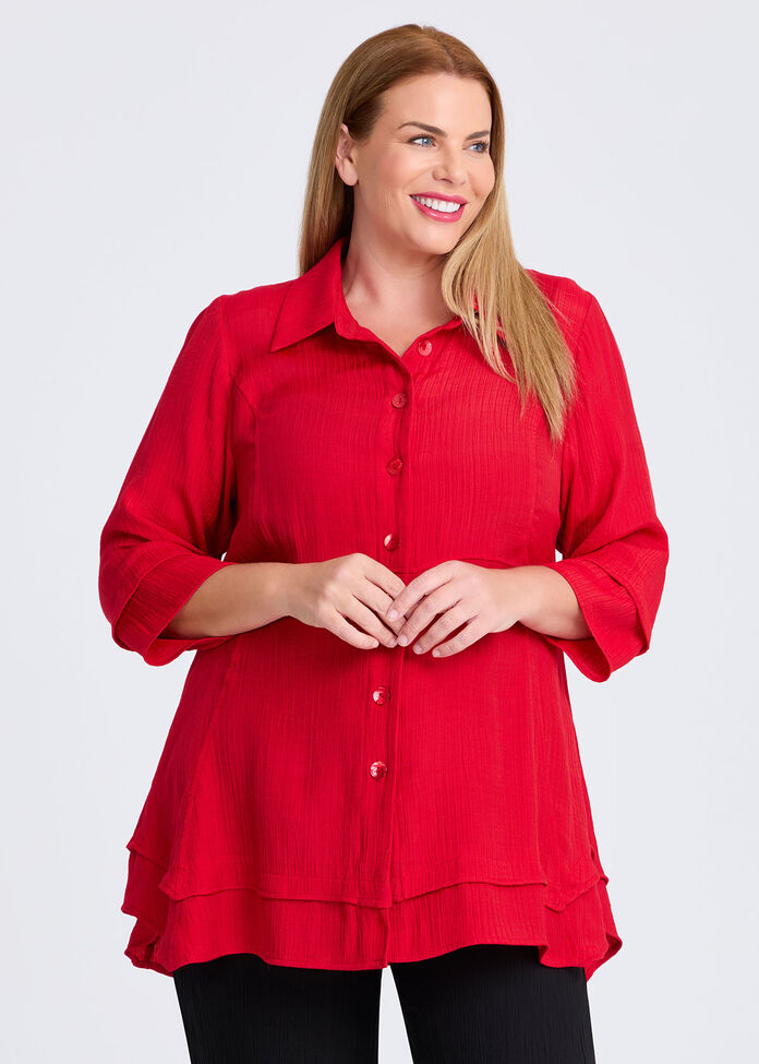 Crinkle Crush Natural Shirt, , hi-res