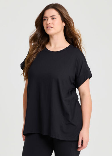 Plus Size Modal Seam Detail T-shirt