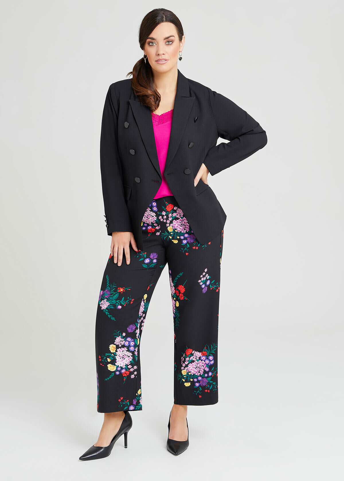 Shop Posie Floral Wide Leg Pant in 