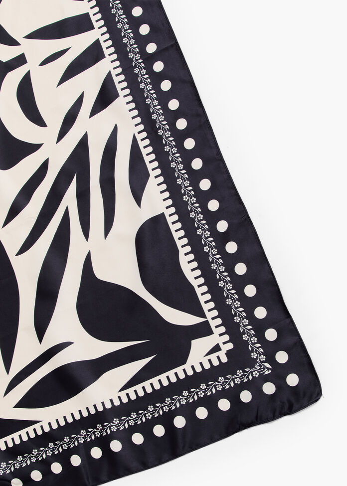 Monochrome Abstract Scarf, BLACK/WHITE, hi-res