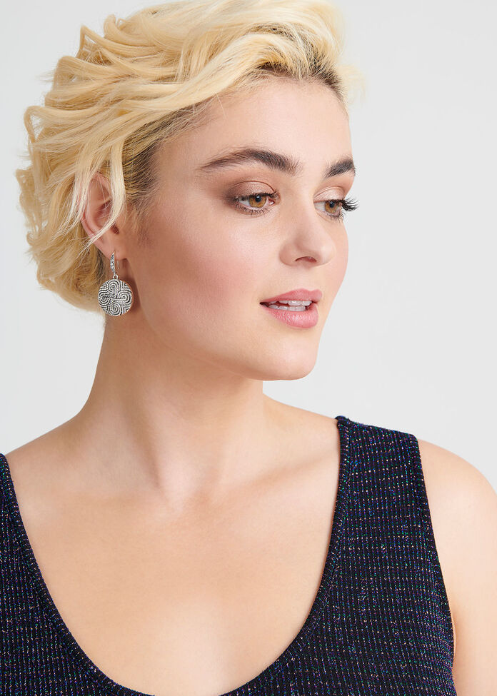 Crystal Fixation Earrings, , hi-res