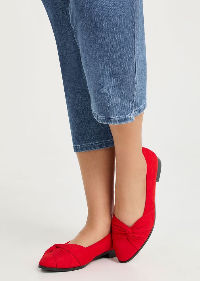 Ruched Flat Shoe, , hi-res